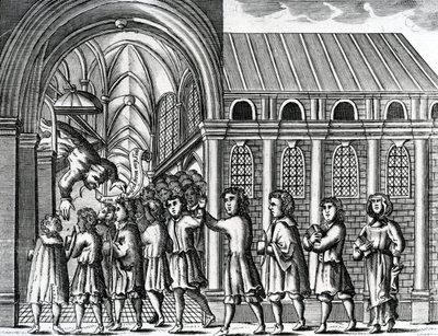 The Description of a Popish Priest Who, When He Had Taken Away the Glory and Office of Christ, Fell Down Suddenly, and Died (Illustration from 